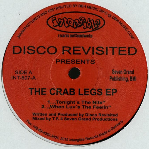 Disco Revisited - The Crab Legs EP - 12" - Intangible Records - INT-507