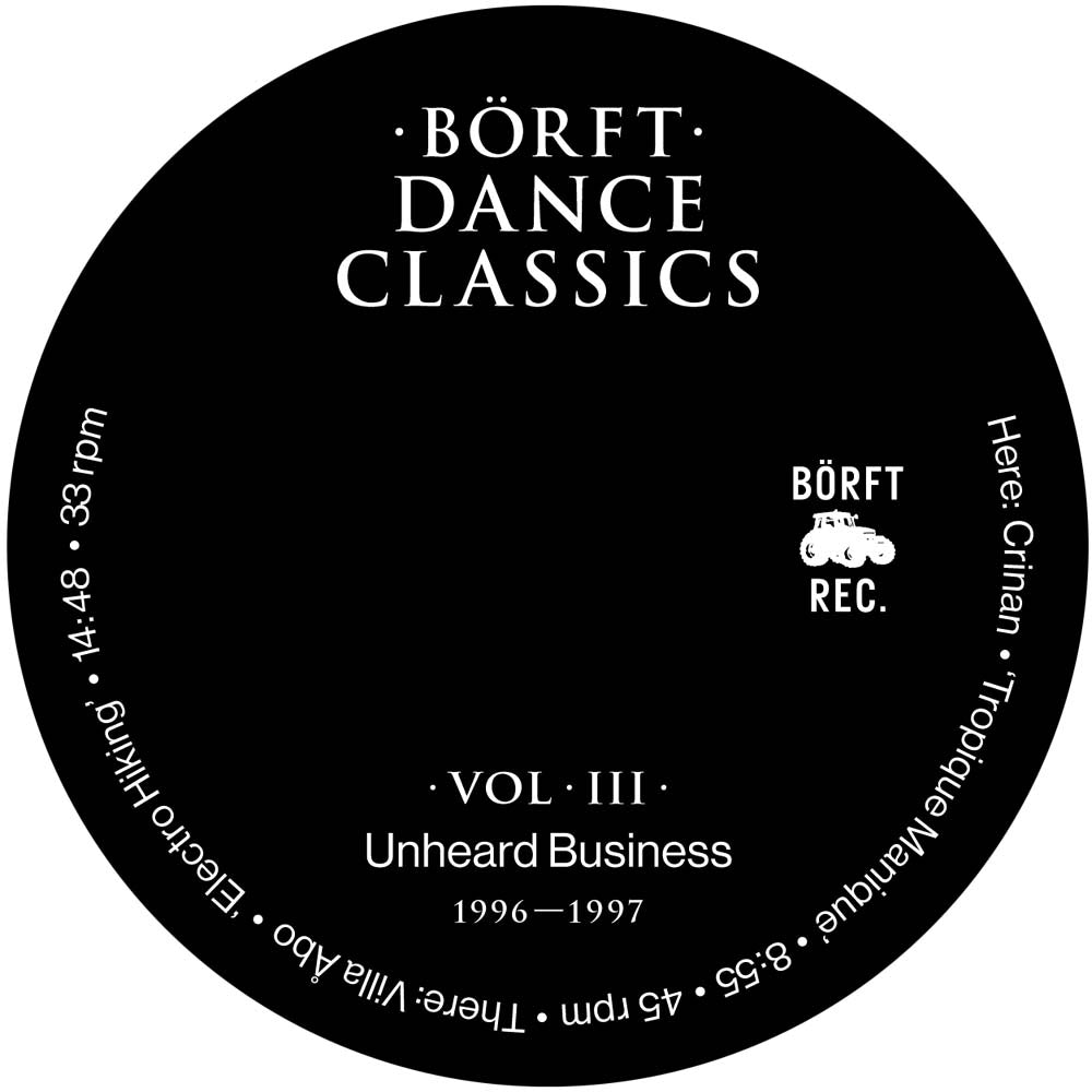 VA - Börft Dance Classics Vol. III - Unheard Business 1996-1997 - 12" - Börft Records - Börft172