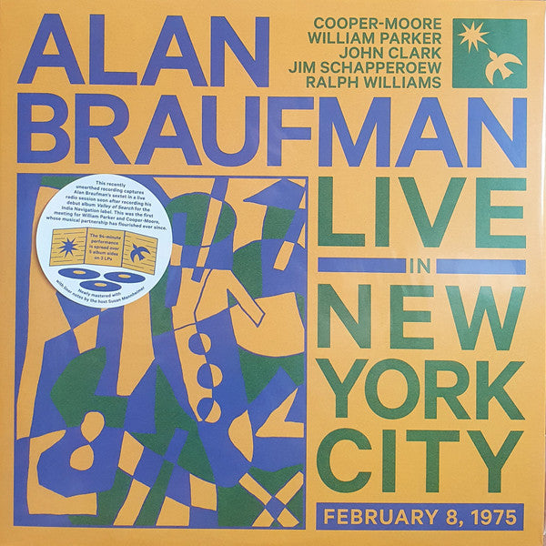 Alan Braufman - Live In New York City February 8, 1975 - 3xLP - Valley of Search - VOS007