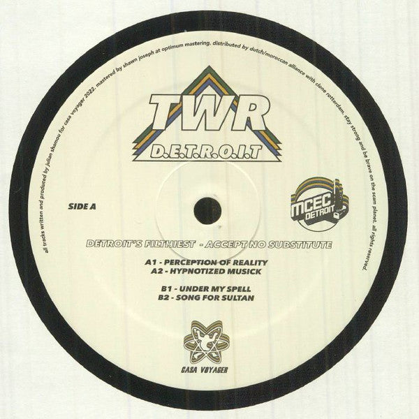Detroit's Filthiest - Accept No Substitute - 12" - Casa Voyager - TWR010