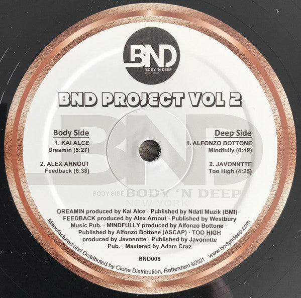 VA - BND Project Vol 2 EP - 12" - Body 'N Deep - BND008