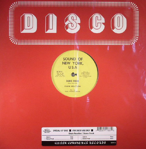 Chain Reaction - Dance Freak - 12" - Queen Constance Records - QC707