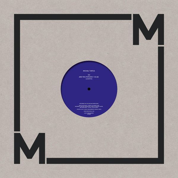 Michal Turtle - Are You Psychic? - 12" - Music From Memory - MFM008