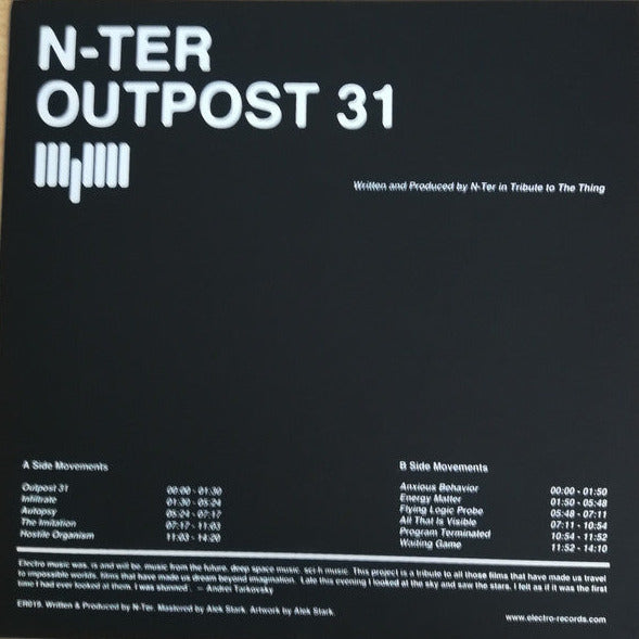 N-ter - Outpost 31 - 12" - Electro Records - ER019
