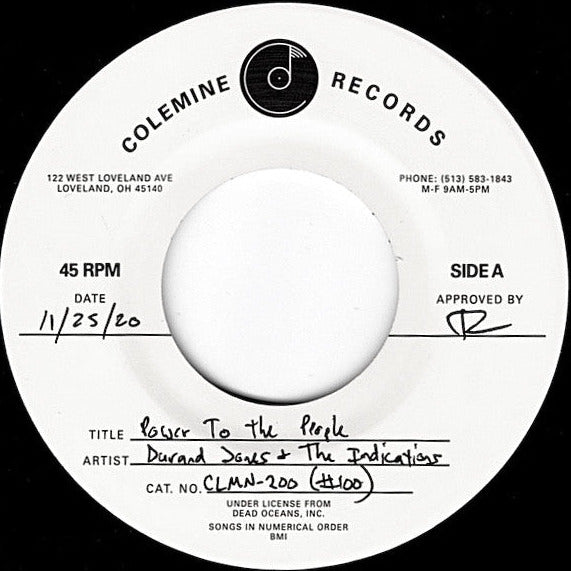 Durand Jones & The Indications - Power To The People - 7" - Colemine Records - CLMN-200
