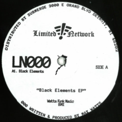 Max Watts - Black Elements EP - 12" - Limited Network - LN000