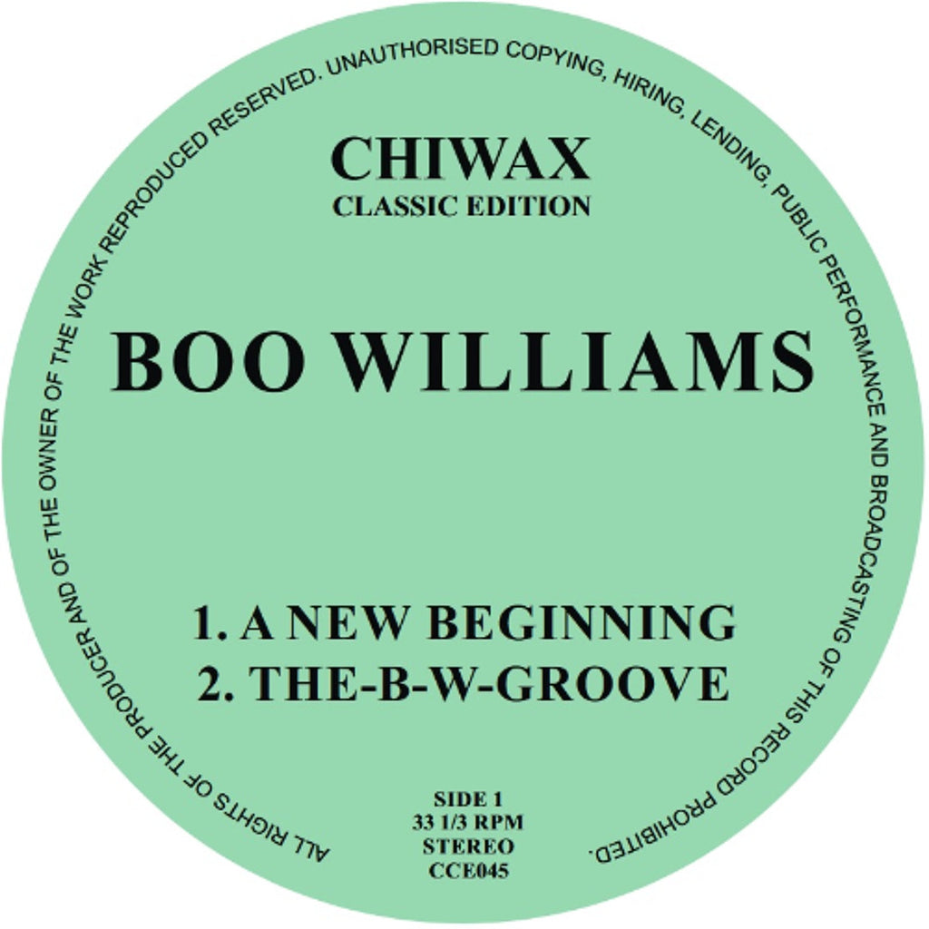 Boo Williams - A New Begininning - 12"