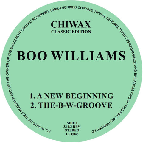 Boo Williams - A New Begininning - 12"