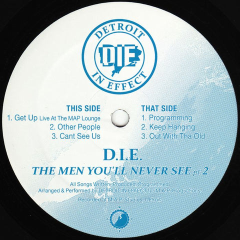 D.I.E. ‎– The Men You'll Never See Pt. 2 - 12" - Clone West Coast Series - CWCS010