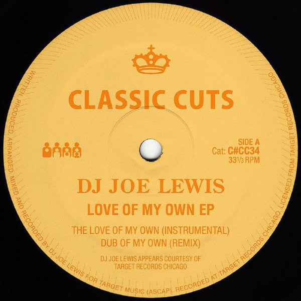 DJ Joe Lewis - Love Of My Own EP - 12" - Clone Classic Cuts - C#CC034