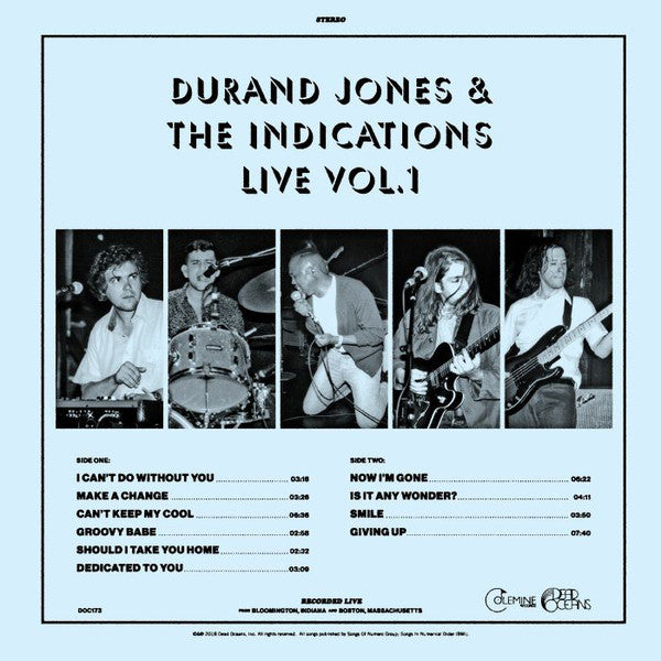 Durand Jones & The Indications - Live Vol. 1 - LP - Dead Oceans / Colemine Records - DOC 173LPC1