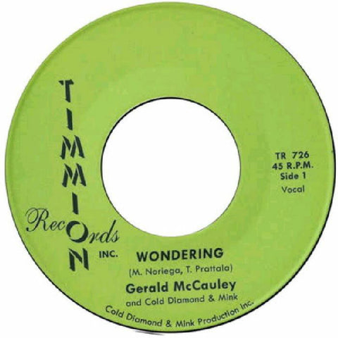Gerald McCauley - Wondering - 7" - Timmion Records - TR 726