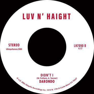 Darondo - Listen To My Song / Didn't I - 7" - Luv n' Haight - LH 7090