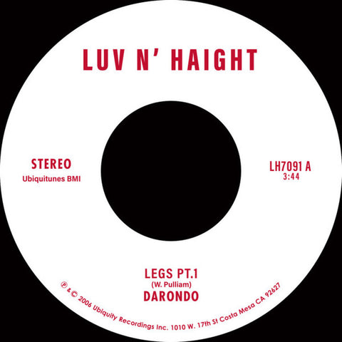 Darondo - Legs / Let My People Go - 7" - Luv n' Haight - LH 7091