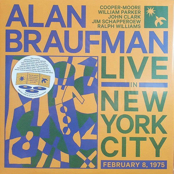 Alan Braufman ‎- Live In New York City February 8, 1975 - 3xLP - Valley of Search - VOS007