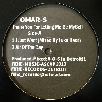 Omar S - Thank You For Letting Me Be Myself Part 1 - 2x12" - FXHE - AOS7700LPAD
