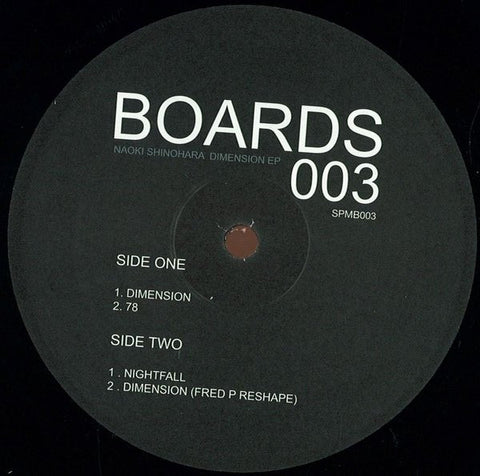 Naoki Shinohara - Dimension EP - 12" - Soul People Music - SPMB 003