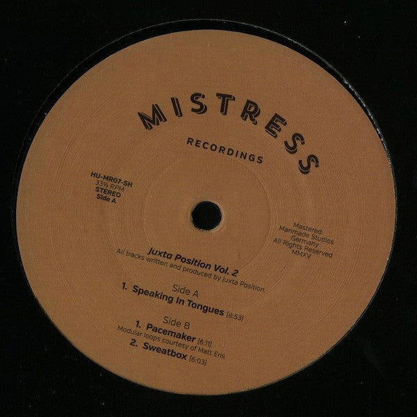 Juxta Position - Vol. 2 - 12" - Mistress Recordings - HU-MR07-SH