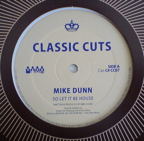 Mike Dunn - So Let it Be House - 12" - Clone - C#CC007