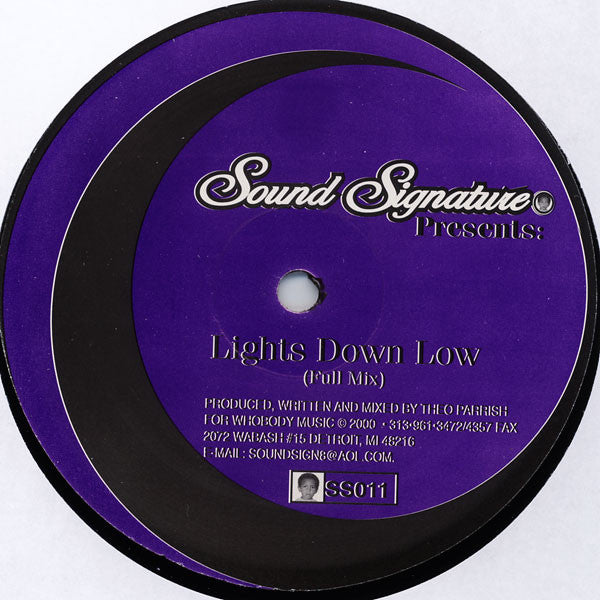 Theo Parrish - Lights Down Low - 12" - Sound Signature - SS011