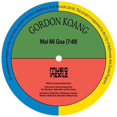 Gordon Koang - Mal Mi Goa / Salaam - 12" - Music In Exile - MIE001