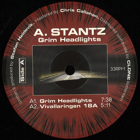 A. Stantz ‎- Grim Headlights - 12" - Rotterdam Electronix ‎- RET011