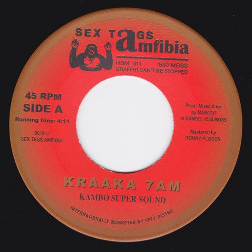 Kambo Super Sound / Don Papa meets DJ Sotofett - Kraaka 7AM / Moss Dub Fønk - 7" - Sex Tags Amfibia - AMFIBIA 30