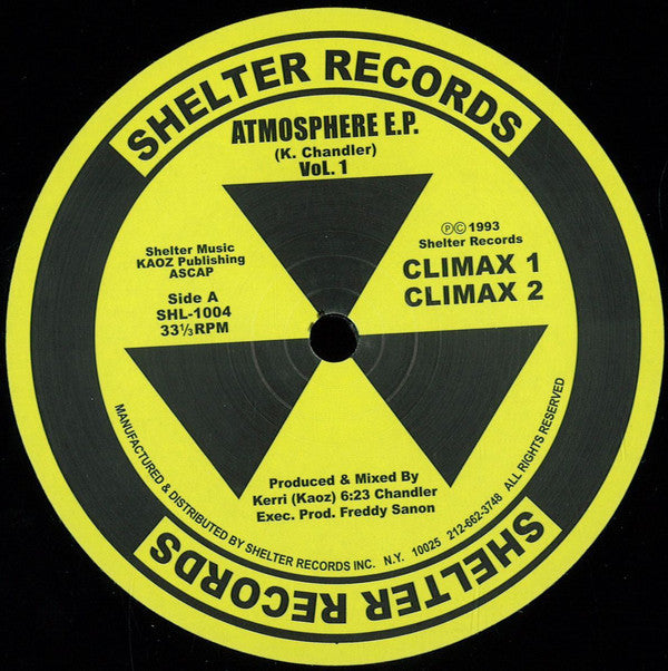 Kerri Chandler - Atmosphere E.P. Vol. 1 - 12" - Shelter Records - SHL-1004