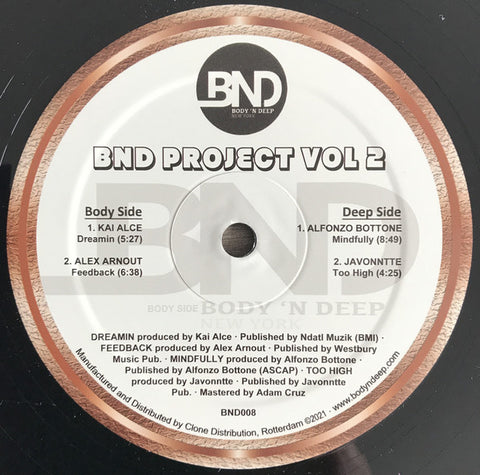 VA - BND Project Vol 2 EP - 12" - Body 'N Deep ‎- BND008