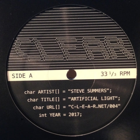 Steve Summers - Artificial Light - 12" - CLEAR USA - CLEAR-004