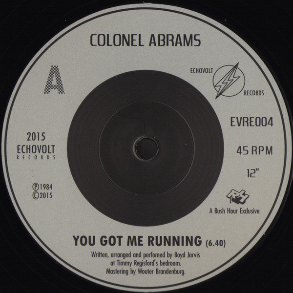 Colonel Abrams - You Got Me Running - 12" - Echovolt Records - EVRE004
