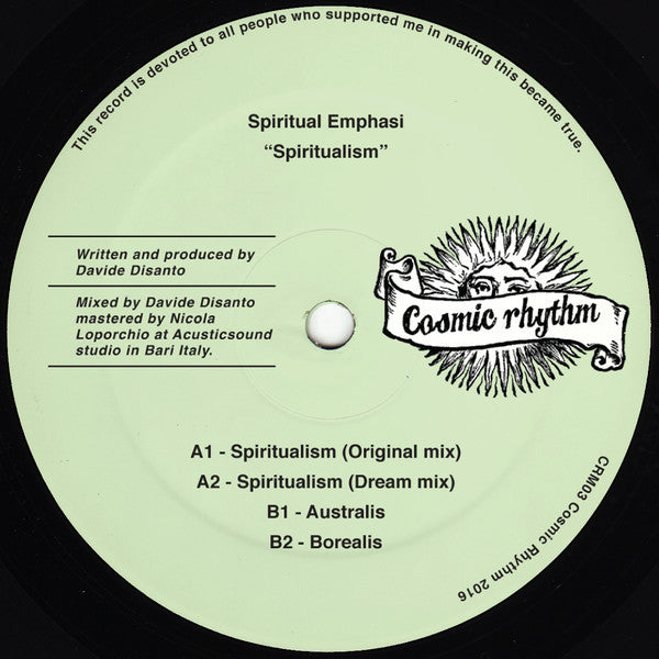 Spiritual Emphasi - Spiritualism - 12" - Cosmic Rhythm - CRM03