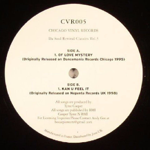 Tyree Cooper - Da Soul Revival Vol 3 - 12" - Chicago Vinyl Records - CVR 005