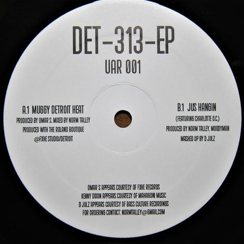 Norm Talley, Moodymann & Omar S - Det-313-EP - 12" - Upstairs Asylum Recordings ‎- UAR 001