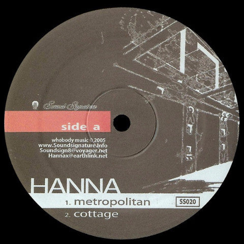Hanna - Time Hotel - 12" - Sound Signature - SS020
