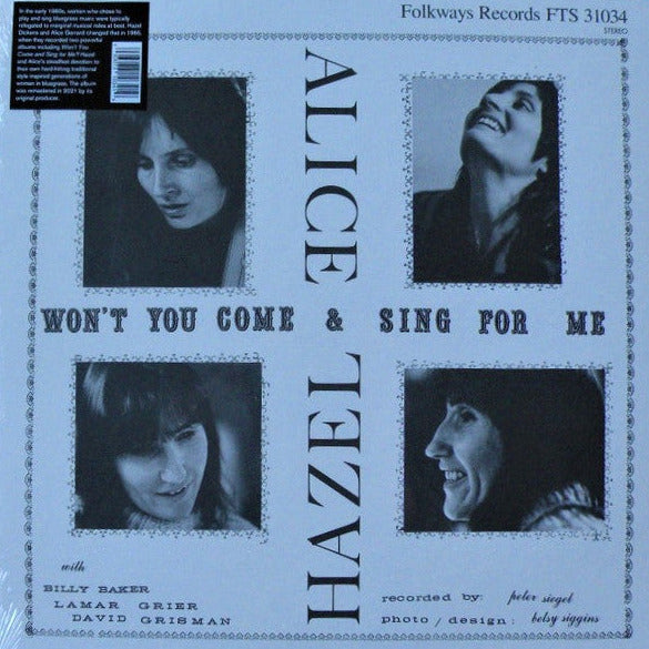 Hazel Dickens And Alice Gerrard ‎- Won't You Come & Sing For Me? - LP - Folkways Records ‎- FTS 31034