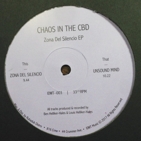 Chaos in the CBD - Zona del Silencio EP - 12" - In Dust We Trust - IDWT-003
