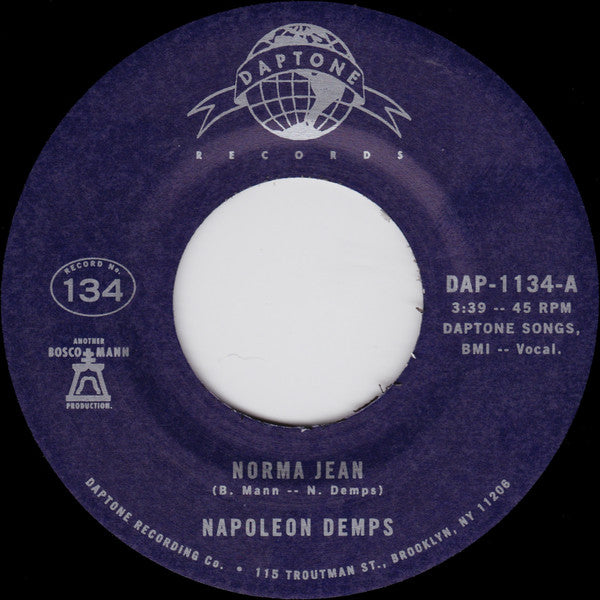 Napoleon Demps - Norma Jean - 7" - Daptone Records - DAP-1134