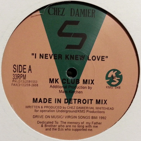Chez Damier - I Never Knew Love - 12" - KMS 048