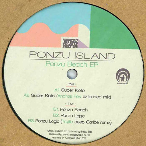 Ponzu Island - Ponzu Beach EP - 12" - Apersonal Music - apersonal 24