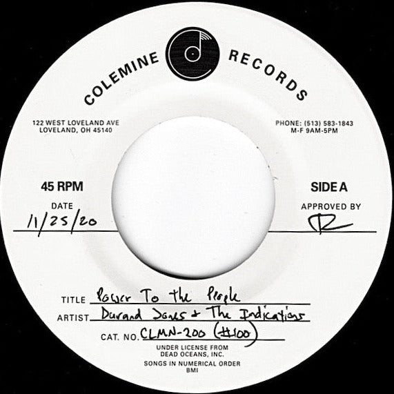 Durand Jones & The Indications ‎- Power To The People - 7" - Colemine Records ‎- CLMN-200