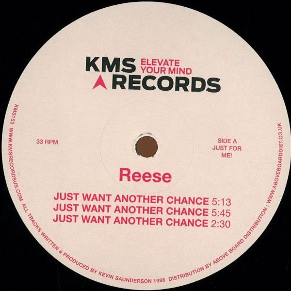 Reese ‎- Just Want Another Chance - 12" - KMS 153