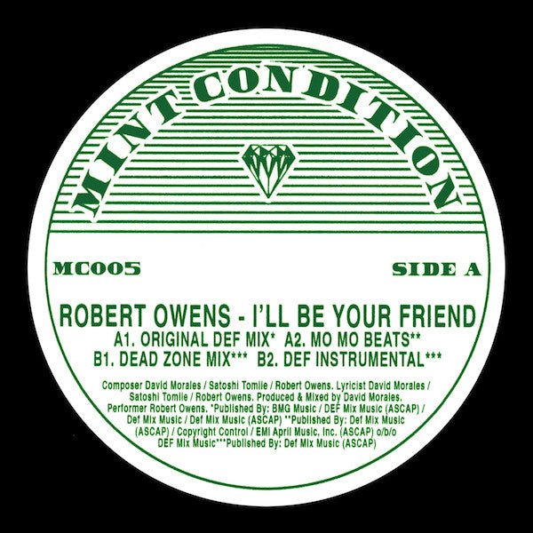 Robert Owens - I'll Be Your Friend - 12" - Mint Condition - MC005