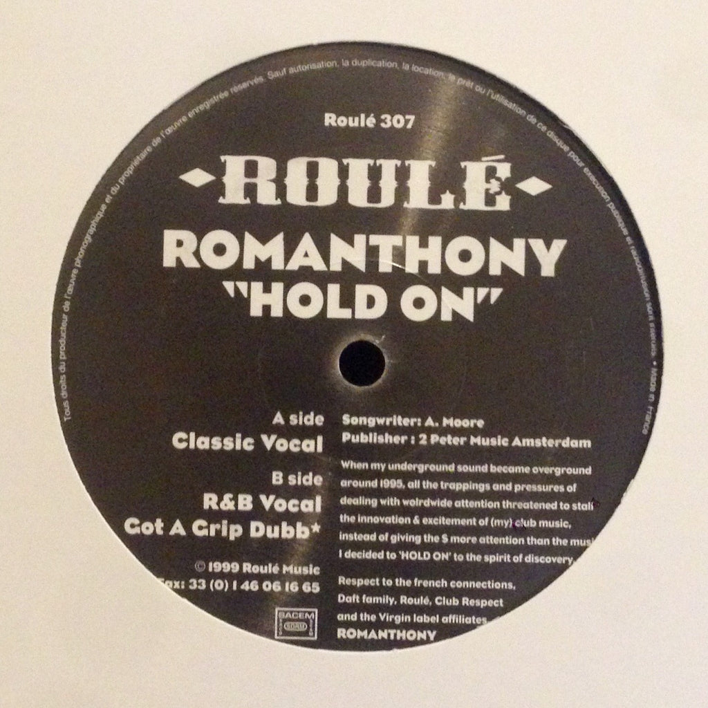 Romanthony - Hold On - 12" - Roulé 307