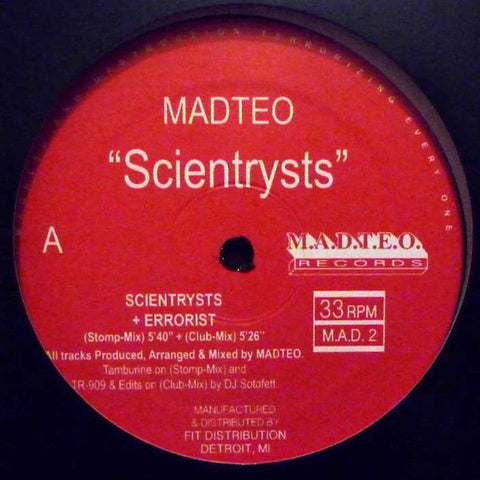 Madteo - Scientrysts - 12" - M.A.D.T.E.O. Records - M.A.D. 2