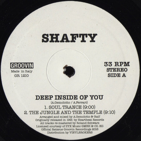 Shafty - Deep Inside Of You - 12" - Groovin Recordings - GR 1210