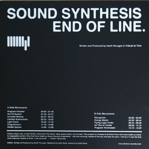Sound Synthesis ‎- End Of Line - 12" - Electro Records ‎- ER022