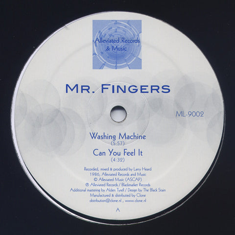 Mr. Fingers - Washing Machine - 12" - Alleviated Records - ML-9002