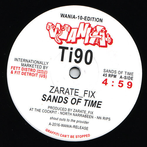 Zarate_Fix / DJ Sotofett - Sands of Time / Coiled Acid Mix - 10" - Wania - WANIA Ti90